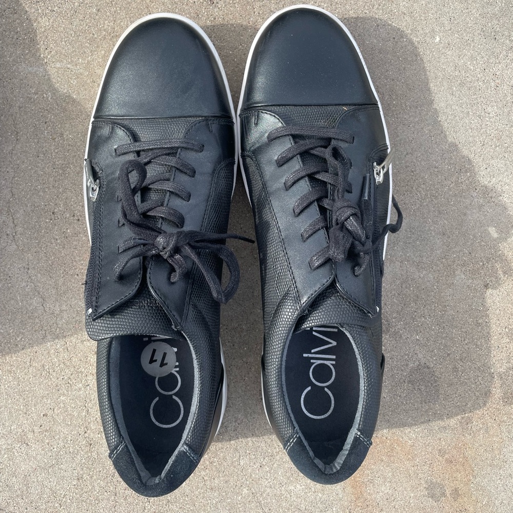 Mens pleather Calvin Klein shoes